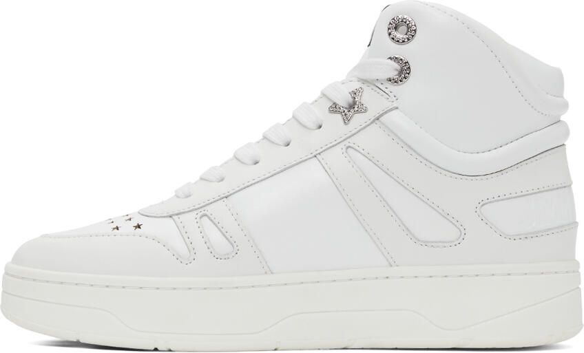 Jimmy Choo White Hawaii Hi Top F Sneakers - Picture 4