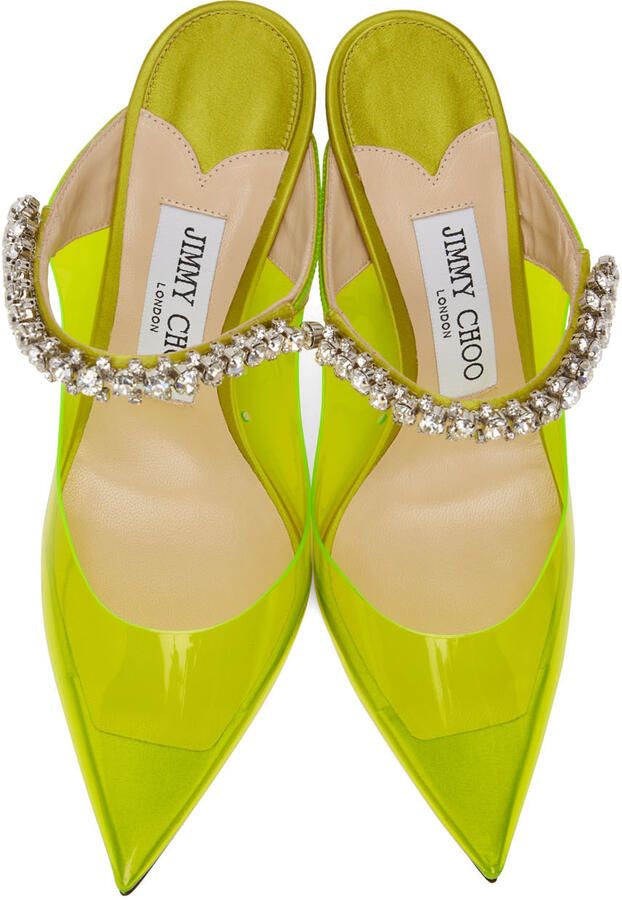 Jimmy Choo Yellow PVC Bing 100 Heels