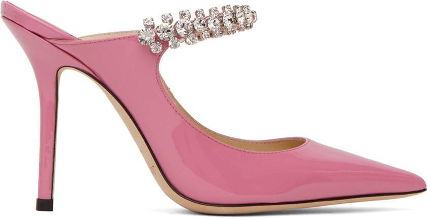 Jimmy Choo Bing 100mm crystal-embellished mules Pink - Picture 5