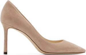 Jimmy Choo Pink Suede Romy 85 Heels