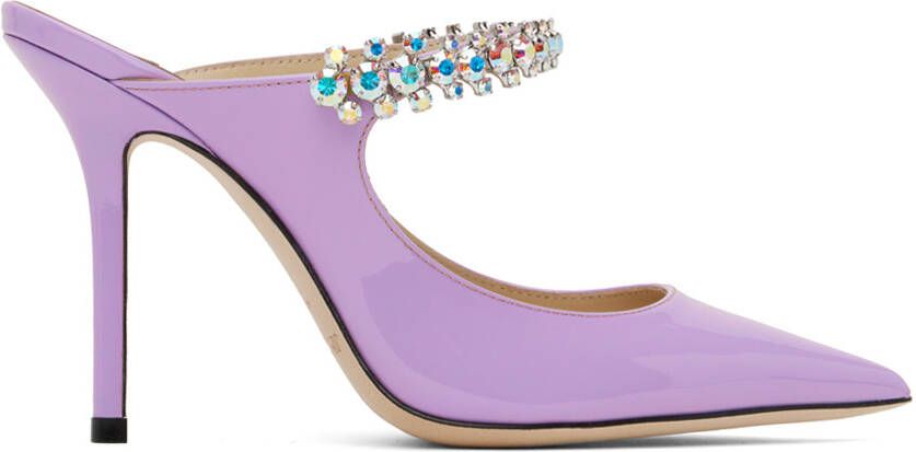 Jimmy Choo Purple Bing 100 Heels - Picture 4