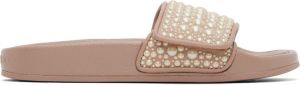 Jimmy Choo Taupe Fitz Slides
