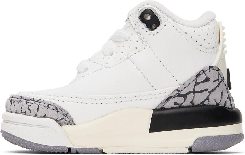 Nike Jordan Baby White Jordan 3 Retro Sneakers - Picture 2