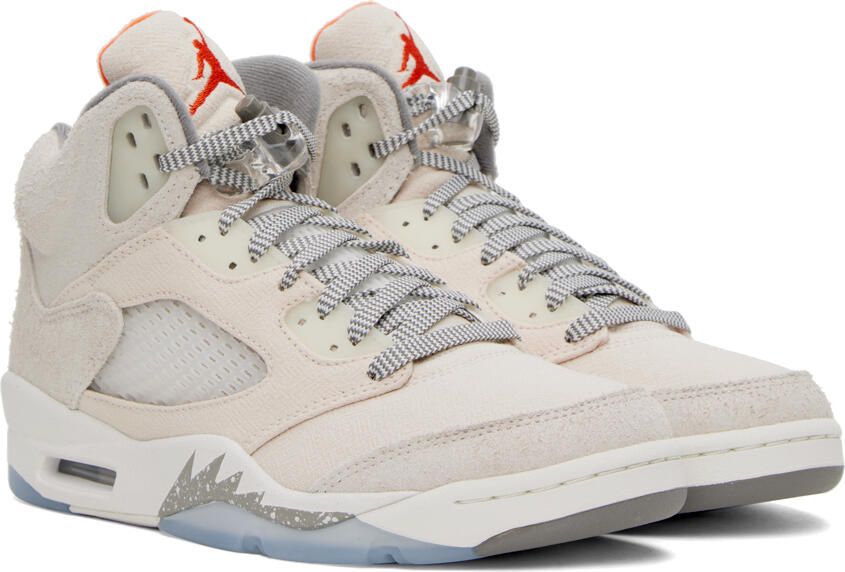 Nike Jordan Beige Air Jordan 5 Sneakers - Picture 2