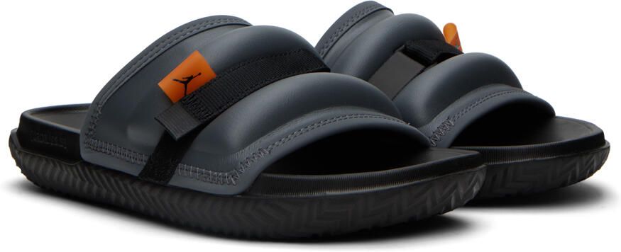 Nike Jordan Gray & Black Jordan Super Play Sandals