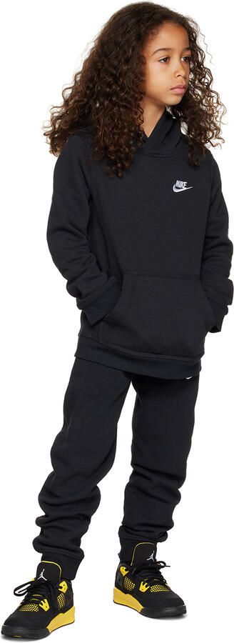 Nike Jordan Kids Black & Yellow Jordan 4 Retro Thunder Little Kids Sneakers - Picture 4