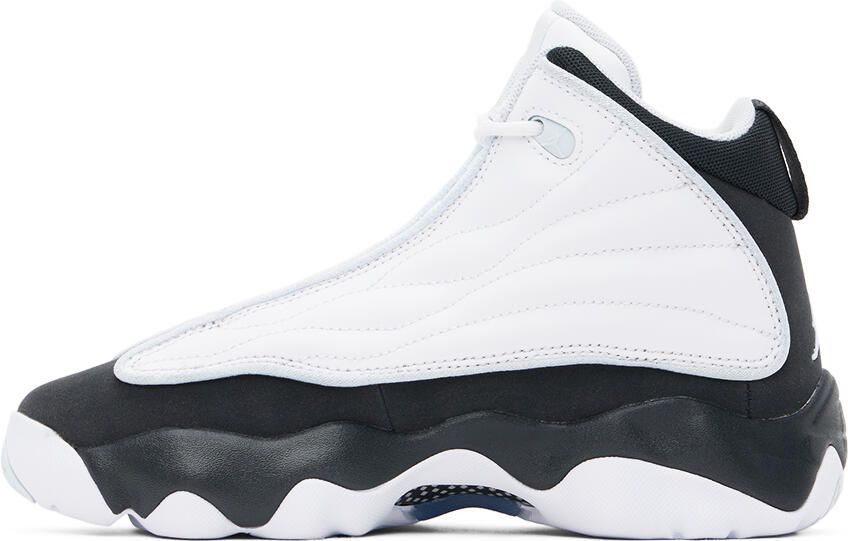 Nike Jordan Kids White & Black Jordan Pro Strong Big Kids Sneakers - Picture 3