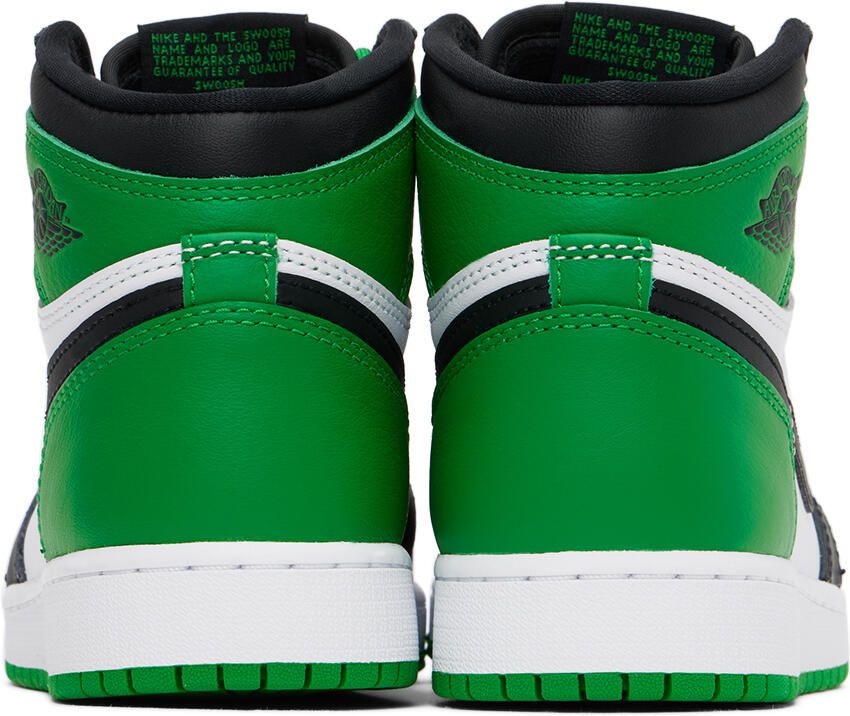 Nike Jordan Kids White & Green Air Jordan 1 High OG Big Kids Sneakers