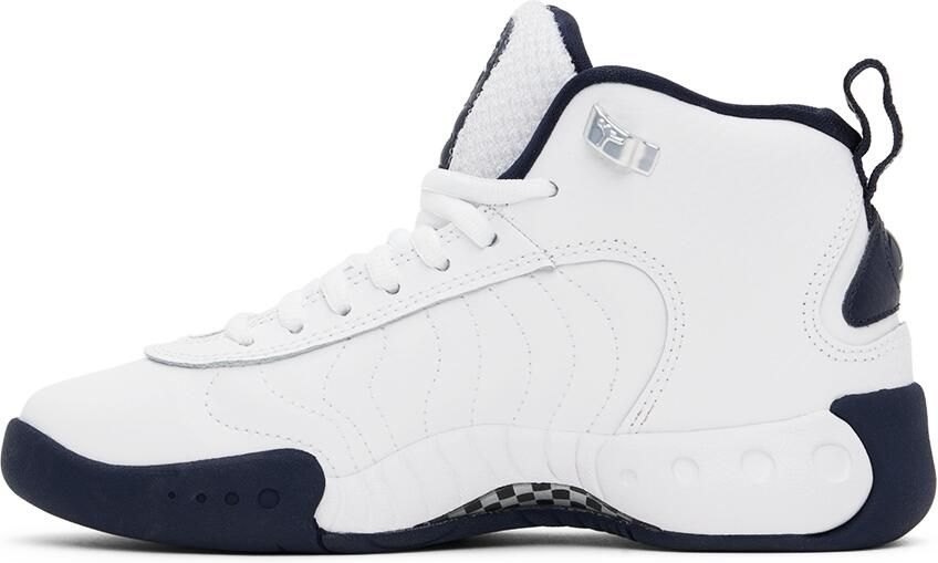 Nike Jordan Kids White & Navy Jumpman Pro Big Kids Sneakers - Picture 3