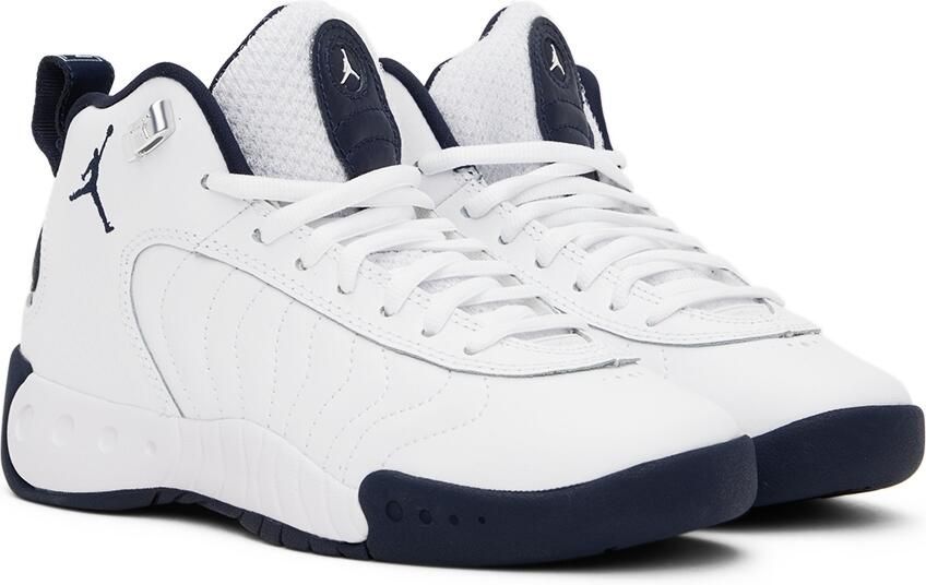 Nike Jordan Kids White & Navy Jumpman Pro Big Kids Sneakers - Picture 2