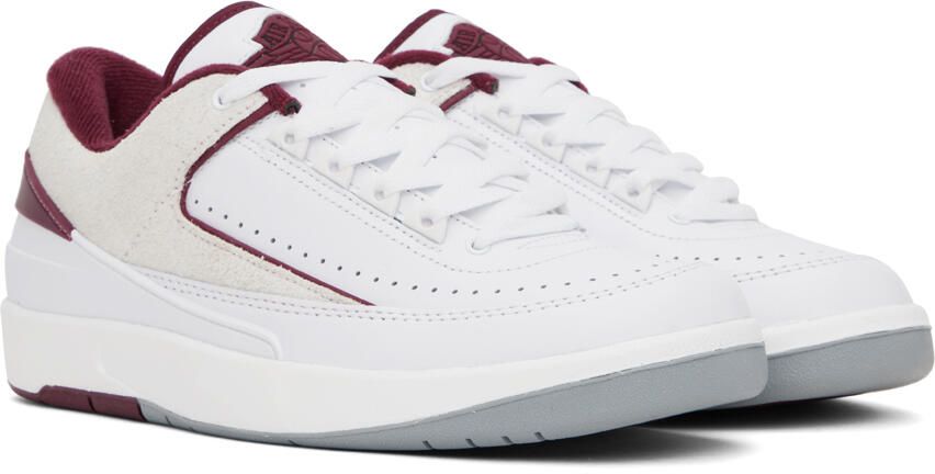Nike Jordan White Air Jordan 2 Retro Low 'Cherrywood' Sneakers - Picture 2