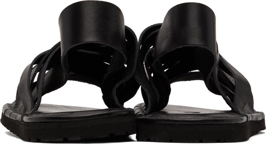 Junya Watanabe Black Leather Sandals