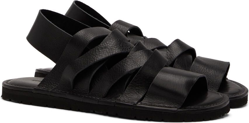 Junya Watanabe Black Leather Sandals - Picture 2