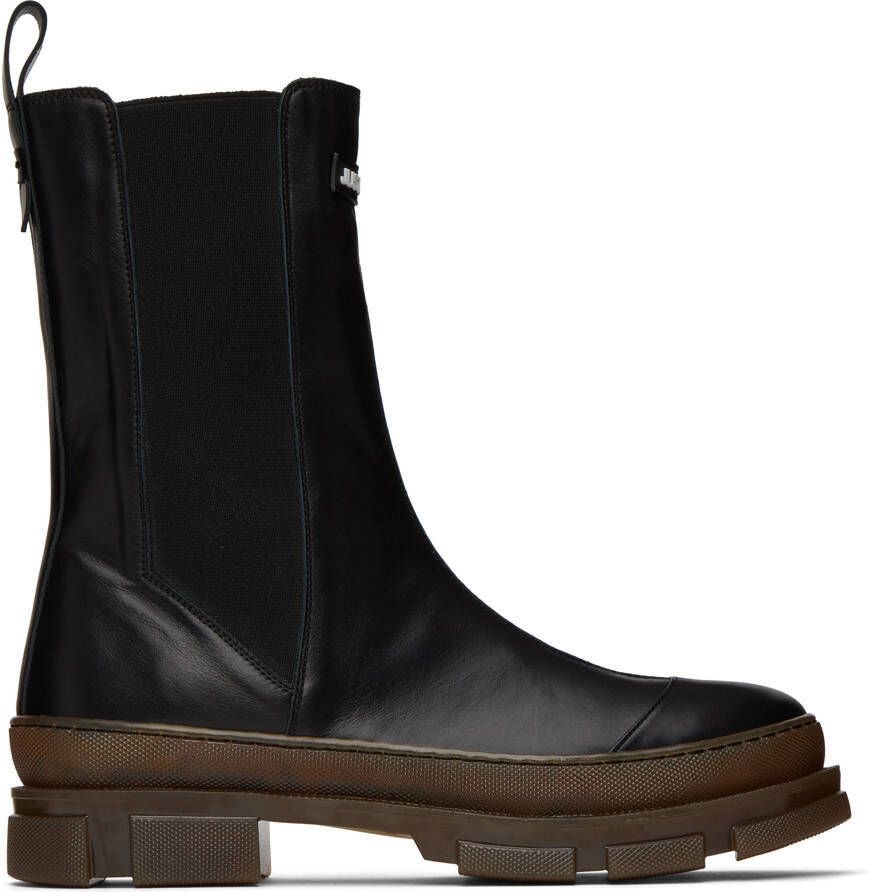 Just Cavalli Black Trunk Chelsea Boots