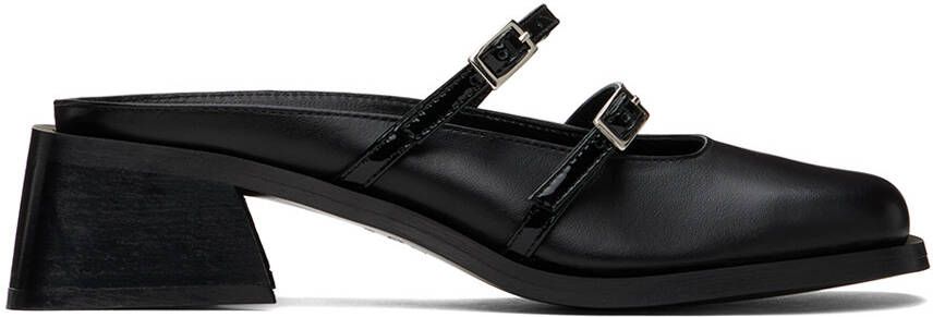 Justine Clenquet Black Andie Mules