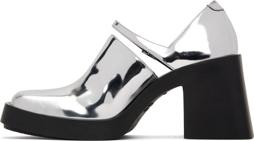 Justine Clenquet Silver Kim Mary Jane Heels - Picture 3