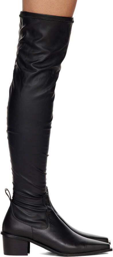 Juun.J Black High Long Boots