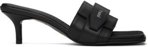 Juun.J Black Velcro Heeled Sandals