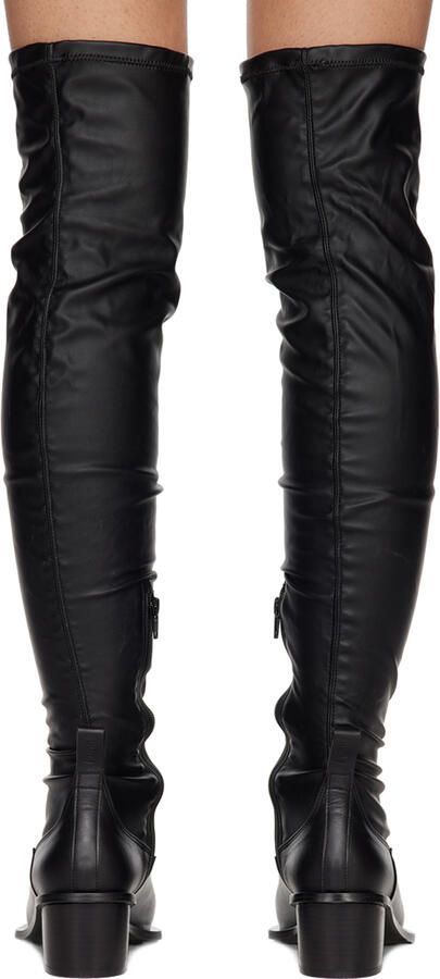 Juun.J Black High Long Boots - Picture 5