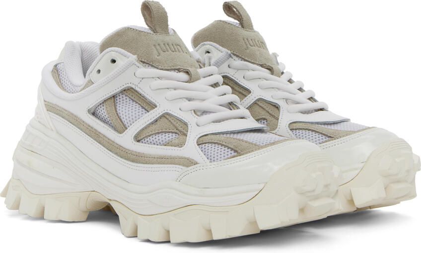 Juun.J White Double Layered Sneakers - Picture 2