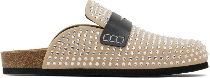 JW Anderson Beige Crystal Loafers