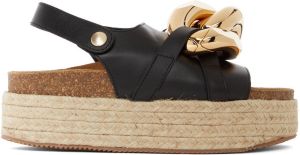 JW Anderson Black Chain Platform Espadrilles
