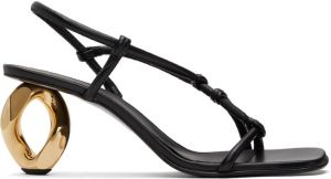JW Anderson Black Leather Heeled Sandals