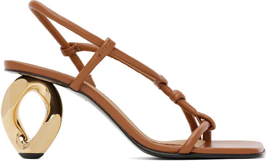 JW Anderson Brown Chain Heeled Sandals