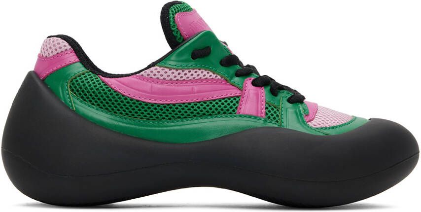 JW Anderson Green & Pink Bumper Hike Sneakers