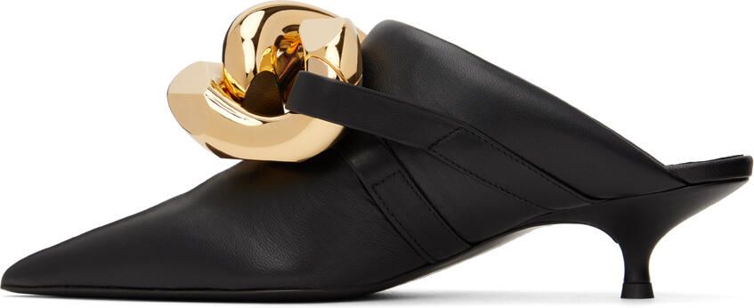 JW Anderson Black Chain Kitten Mules - Picture 3