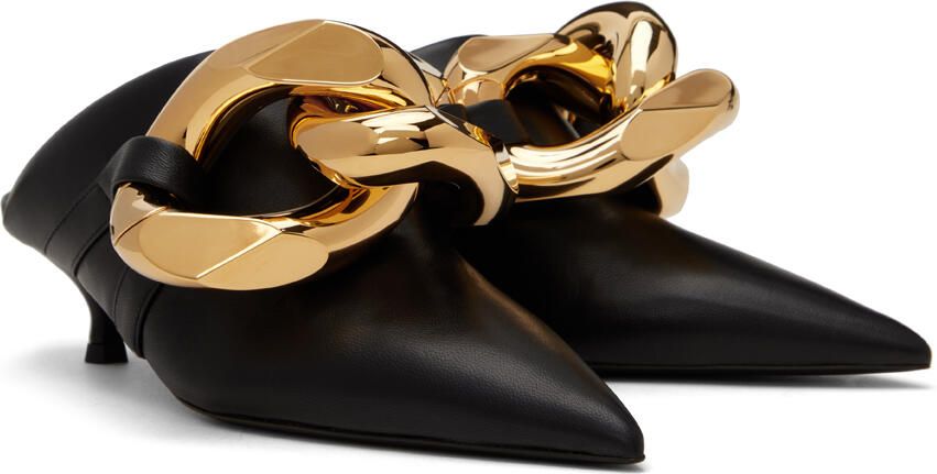 JW Anderson Black Chain Kitten Mules - Picture 2