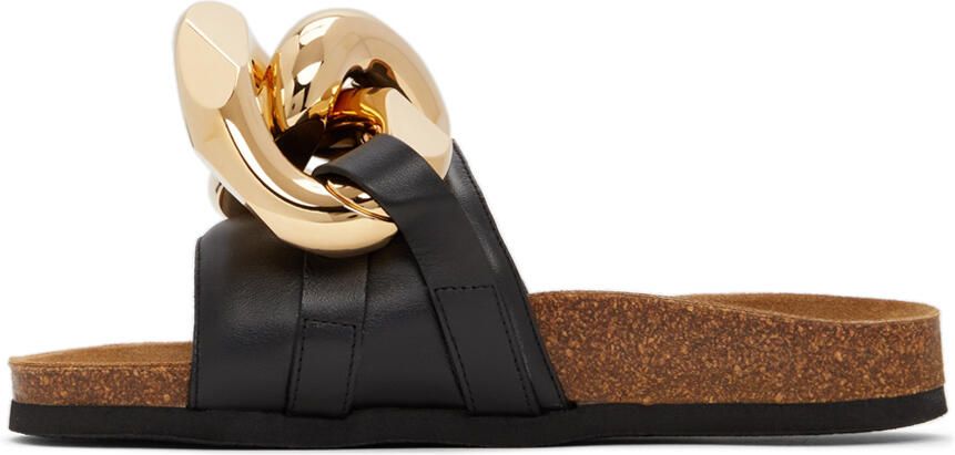 JW Anderson Black Chain Slides - Picture 4