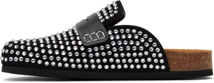 JW Anderson Black Crystal-Cut Clogs - Picture 3