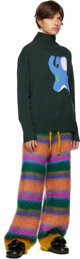 JW Anderson Black Shearling Chain Loafers - Picture 4