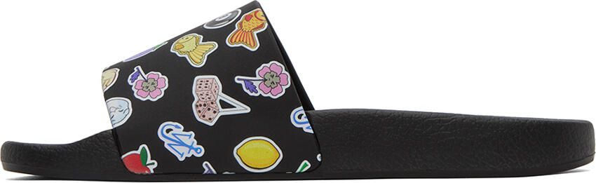 JW Anderson Black Sticker Slides - Picture 4