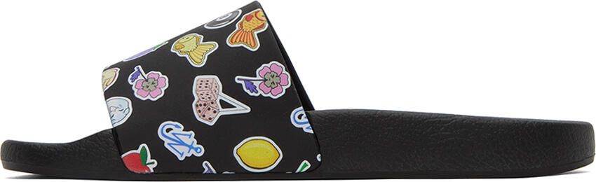JW Anderson Black Sticker Slides - Picture 4