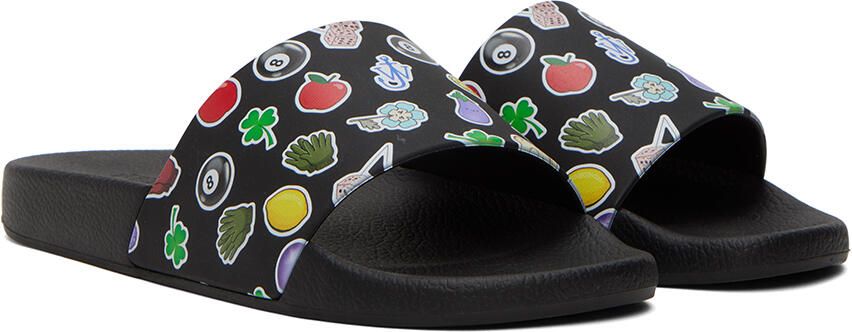 JW Anderson Black Sticker Slides - Picture 2