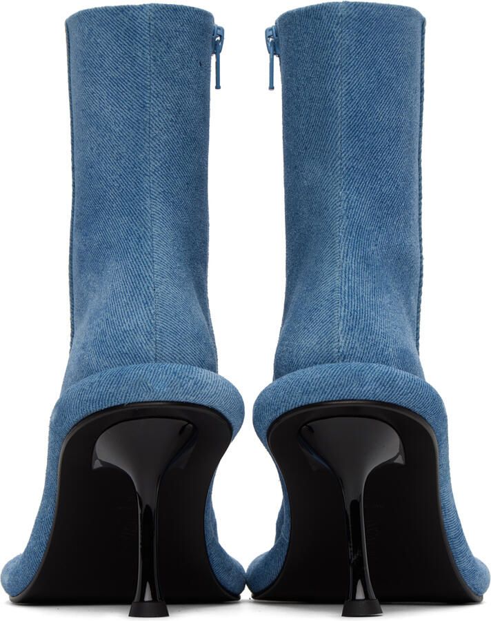 JW Anderson Blue Bumper-Tube Heel Ankle Boots - Picture 3