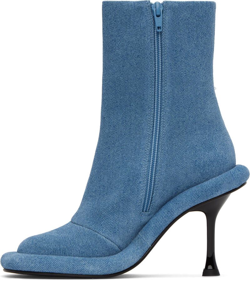JW Anderson Blue Bumper-Tube Heel Ankle Boots - Picture 2