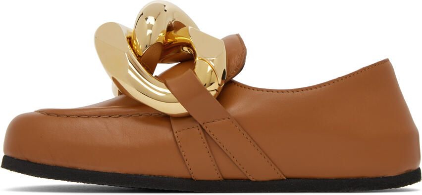 JW Anderson Brown Chain Loafers - Picture 3
