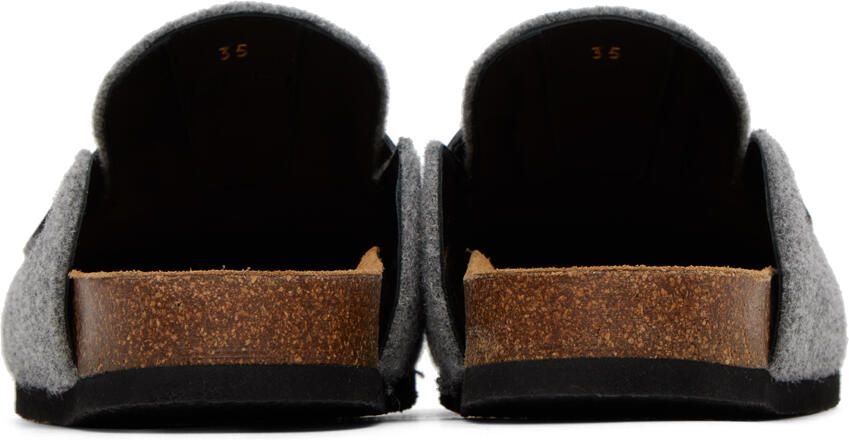JW Anderson Gray Embroidered Mules