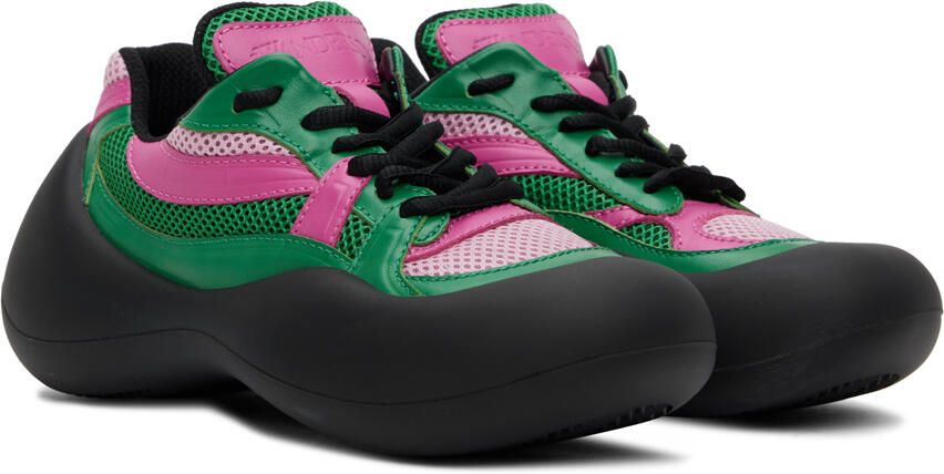 JW Anderson Green & Pink Bumper Hike Sneakers - Picture 2