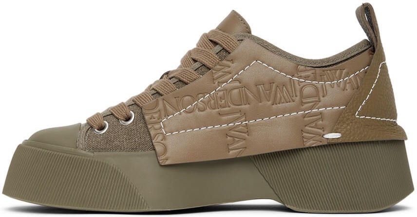 JW Anderson Khaki Chunky Low-Top Sneakers - Picture 3