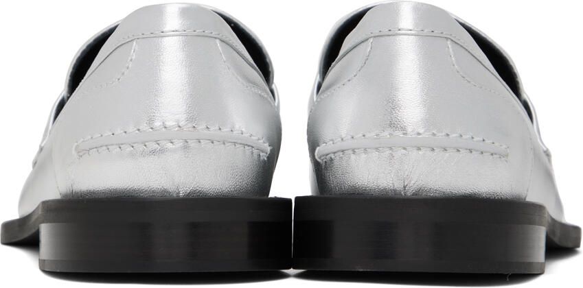 JW Anderson Silver Moccassin Loafers - Picture 1