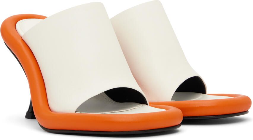 JW Anderson White & Orange Bumper-Tube Mules - Picture 2