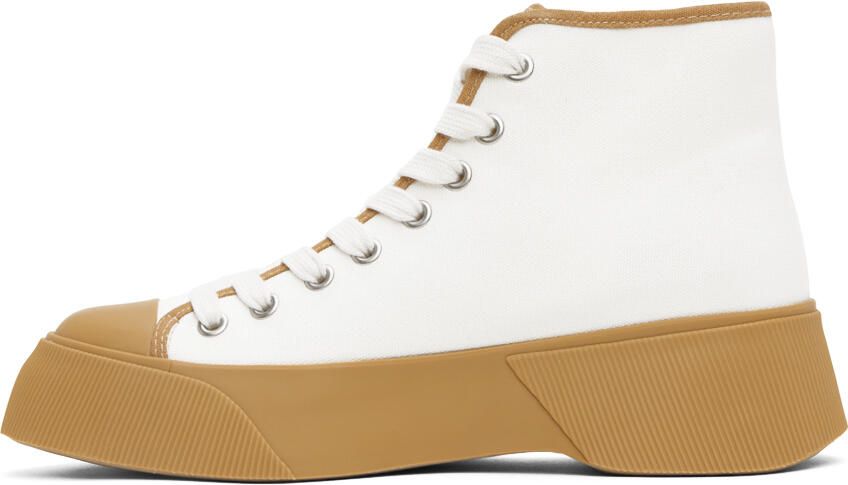 JW Anderson White & Tan High Top Sneakers - Picture 3