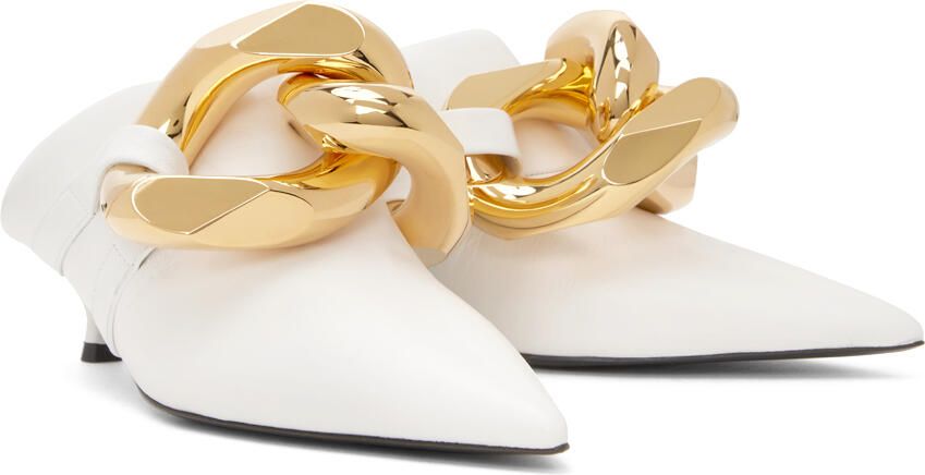 JW Anderson White Chain Kitten Mules - Picture 2