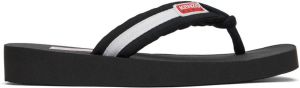 Kenzo Black Setta Flip Flops