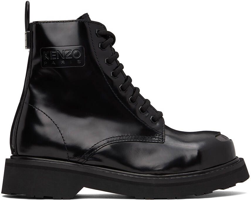 Kenzo Black Smile Lace-Up Boots