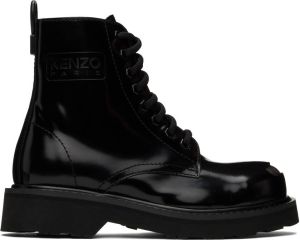 Kenzo Black Smile Lace-Up Boots
